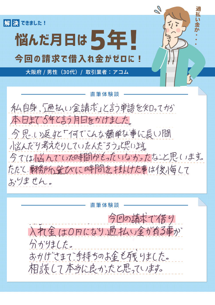 5年も悩んだけど過払い金で借金を完済できてよかった