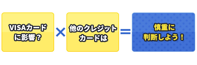 ＶＩＳＡカードに影響？×他のクレジットカードは？＝慎重に判断しよう！