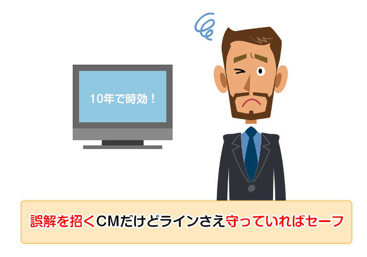 誤解を招くCMだけどラインさえ守っていればセーフ