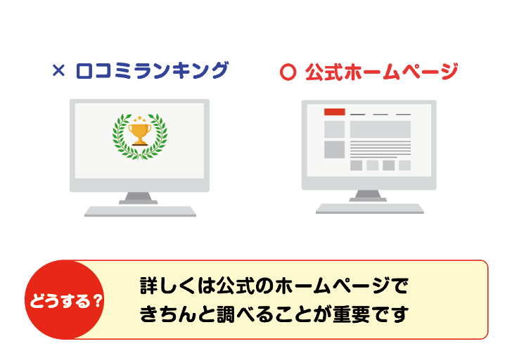 公式HPできちんと調べる