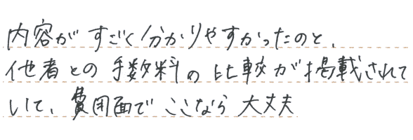 面倒な手続きは一切なく、申し込んでからはほぼお任せ