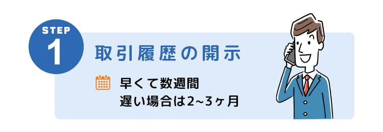 取引履歴の開示請求