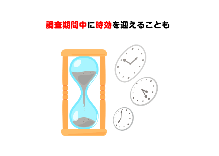 調査期間中に時効を迎えることも