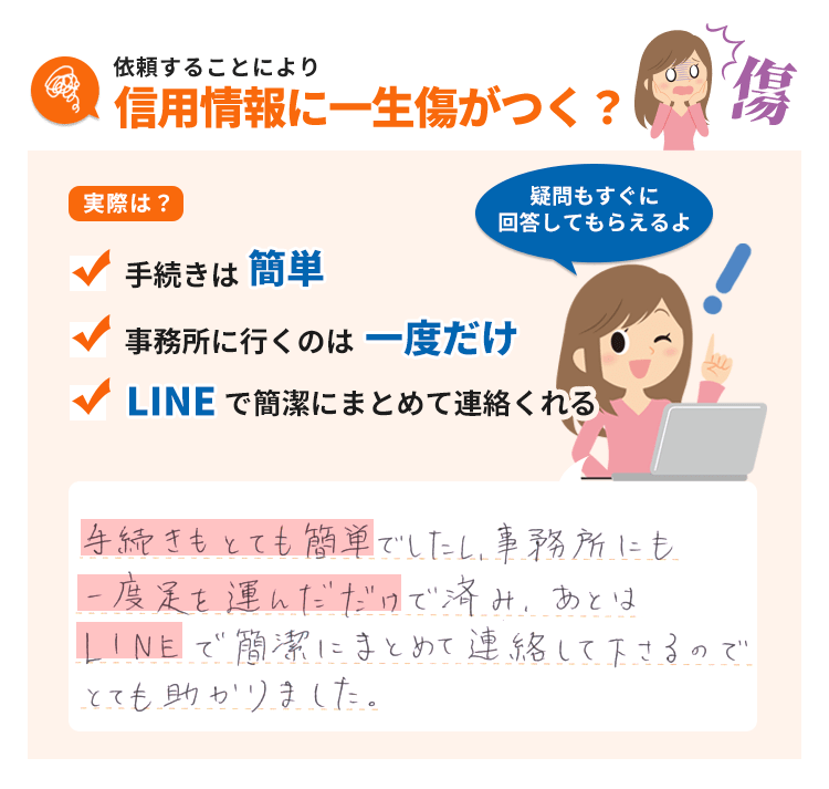 信用情報に一生傷がつくのでは？