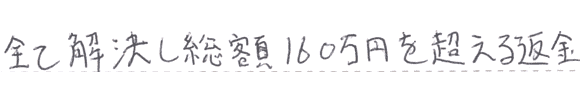 全て解決し総額は160万円を超える返金