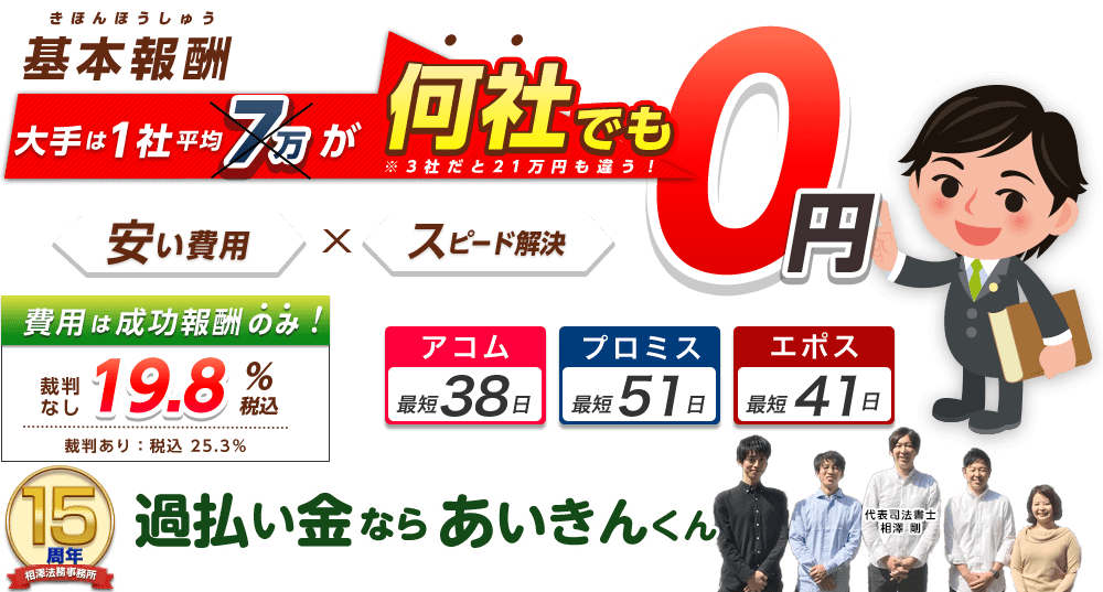 小さな事務所の安心費用