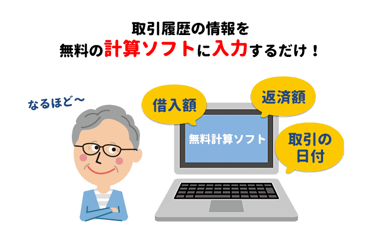 計算はネット上の無料計算ソフトを使う