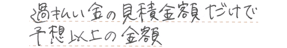 過払い金の見積金額だけで予想以上の金額