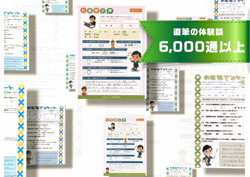 6000通以上の体験談を公開