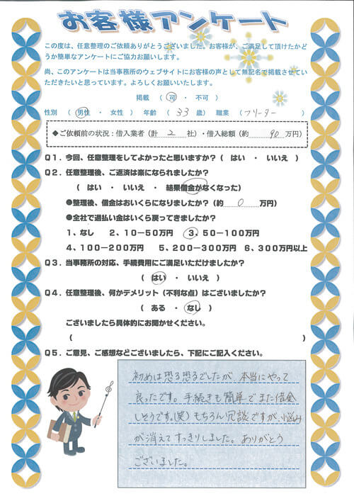 ありがとうの声:香川県以外の過払い金請求 口コミ・評判